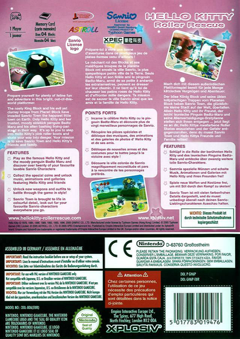 Hello Kitty : Roller Rescue - Dos