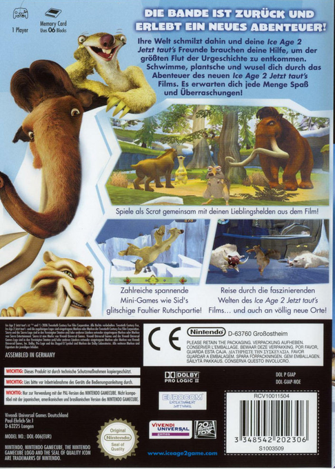 L'Age de Glace 2 - Dos