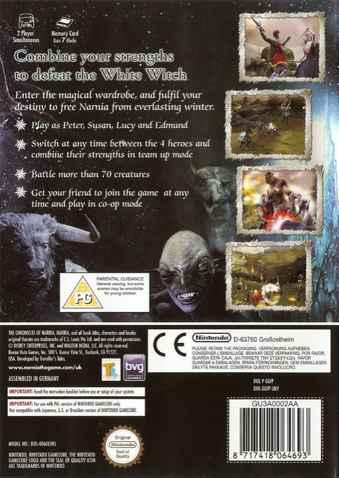 Le Monde de Narnia - Chapitre 1 : le Lion, la Sorcière Blanche et l'Armoire Magique - Dos