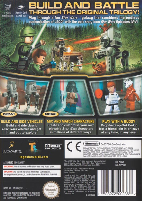 LEGO Star Wars II : La Trilogie Originale - Dos