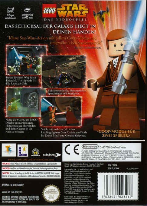 LEGO Star Wars : Le Jeu Vidéo - Dos