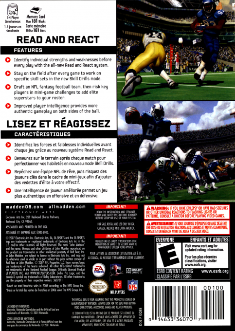 Madden NFL 06 - Dos