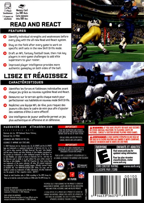 Madden NFL 08 dos