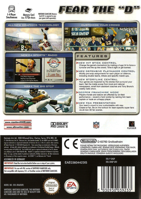 Madden NFL 2002 - Dos