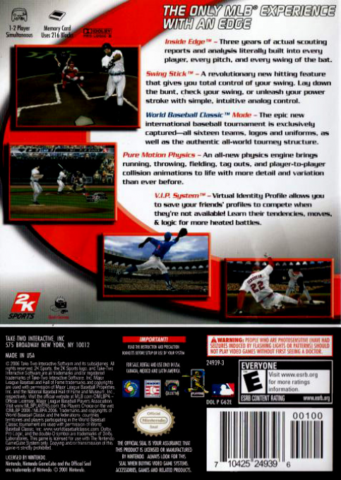 Major League Baseball 2K6 - Dos