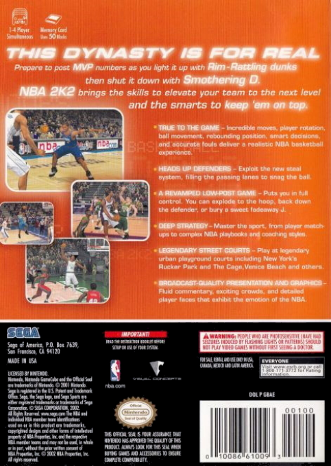NBA 2K2 - Dos