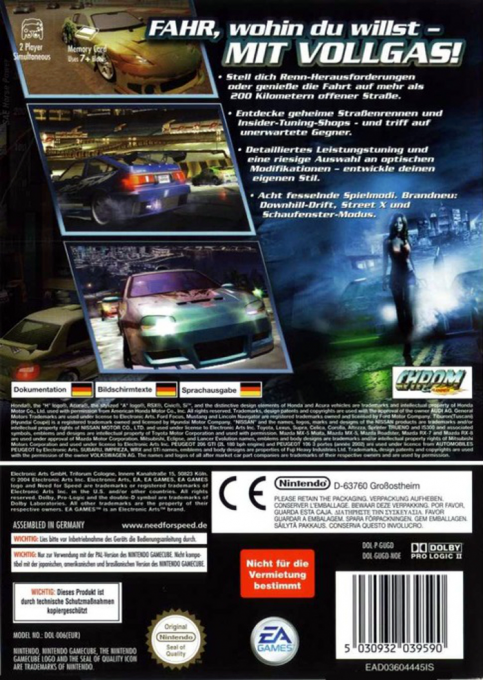 Need for Speed : Underground - Dos