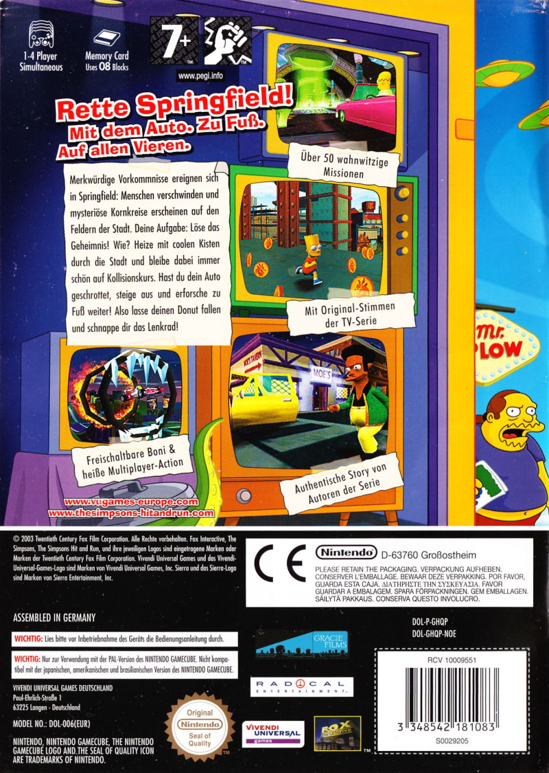 Simpsons, The - Hit and Run dos