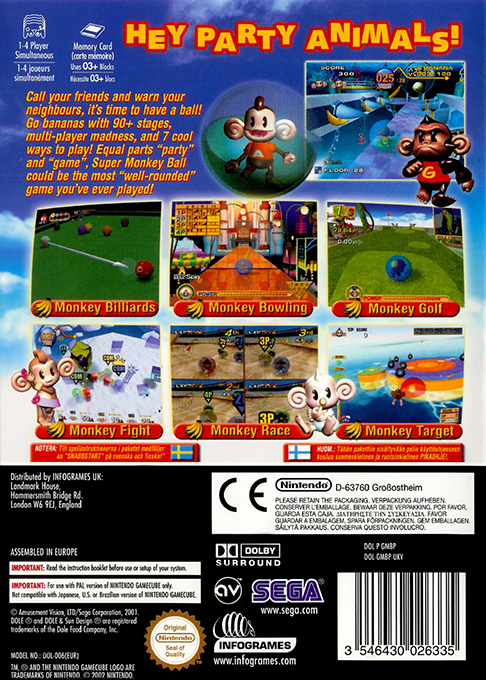 Super Monkey Ball 2 - Dos