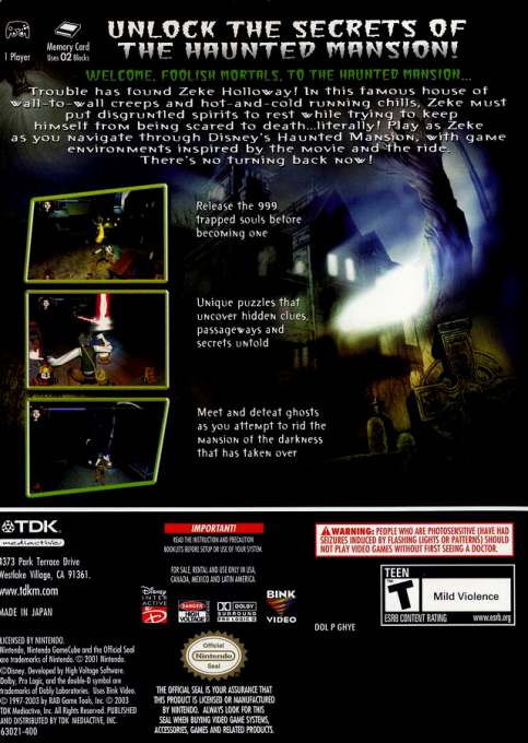 The Haunted Mansion - Dos