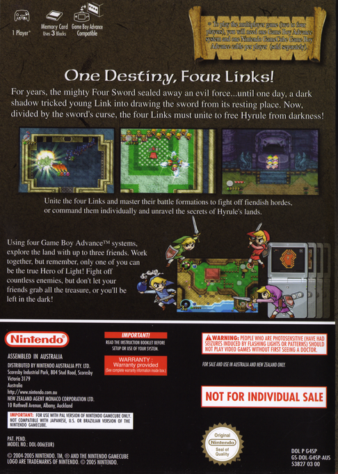 The Legend of Zelda : Four Swords Adventures - Dos