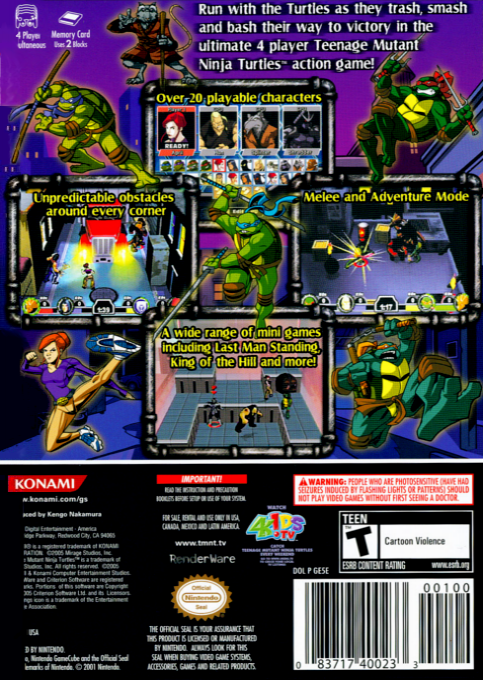 TMNT : Mutant Melee - Dos
