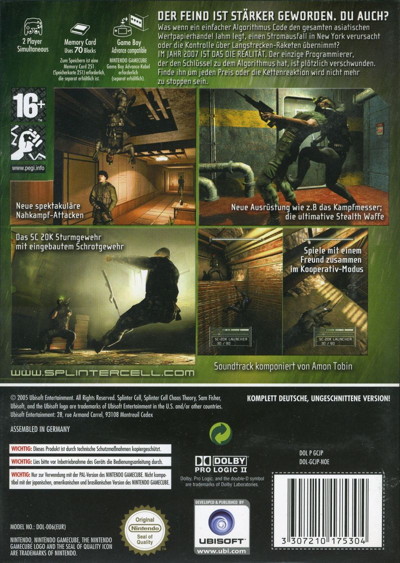 Tom Clancy's Splinter Cell : Chaos Theory - Dos