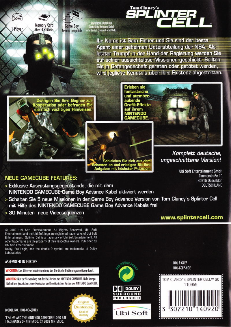 Tom Clancy's Splinter Cell - Dos