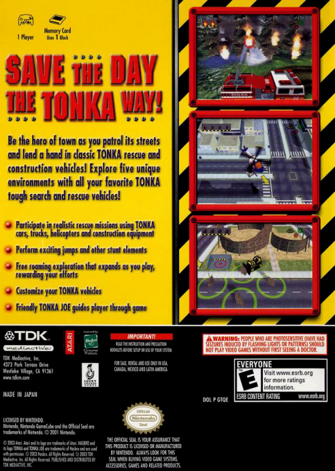 Tonka : Rescue Patrol - Dos