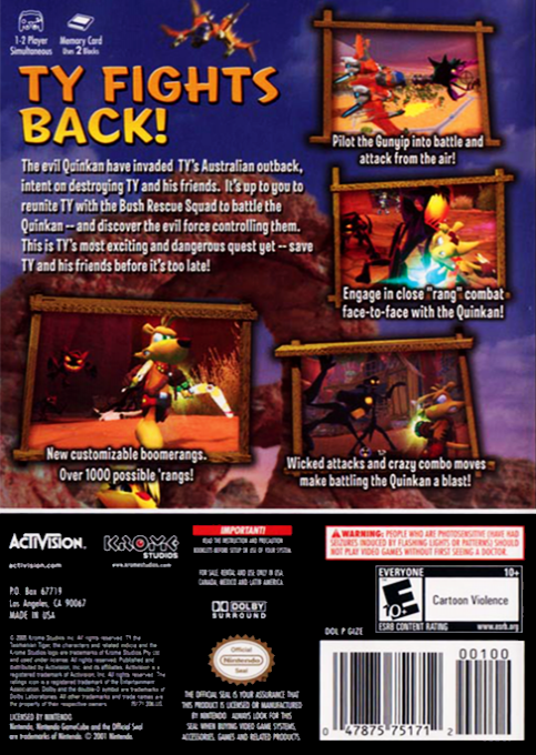 Ty the Tasmanian Tiger 3 : Night of the Quinkan - Dos