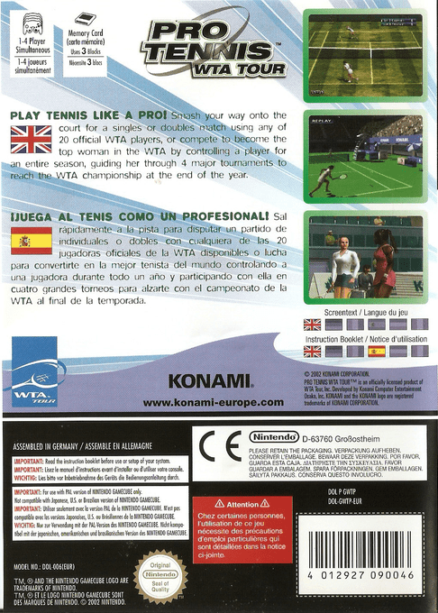 WTA Tour Tennis - Dos