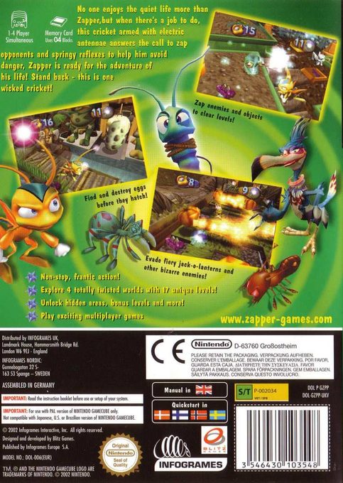 Zapper : Le Criquet Ravageur ! dos
