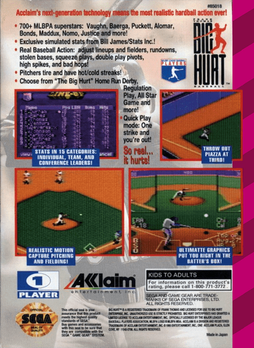 Frank Thomas Big Hurt Baseball - Dos