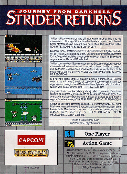 Journey from Darkness : Strider Returns - Dos