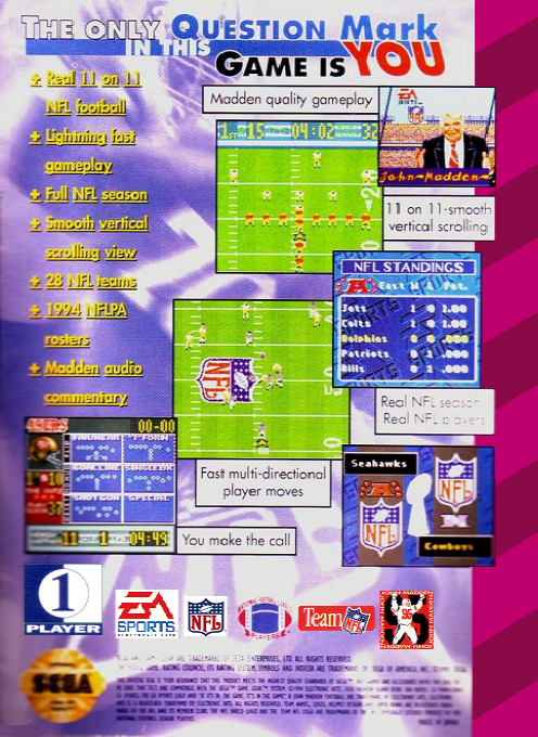Madden NFL 95 - Dos