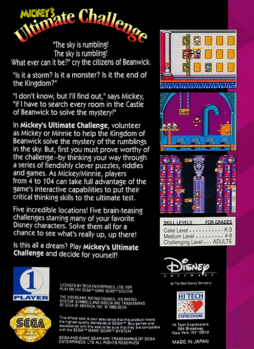 Mickey's Ultimate Challenge - Dos