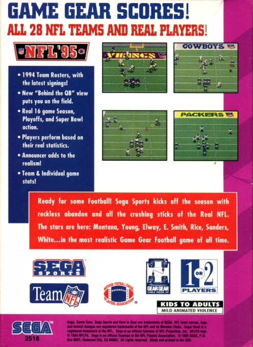 NFL '95 - Dos