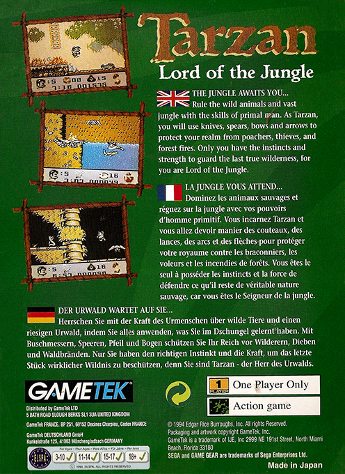 Tarzan - Lord Of The Jungle - Dos