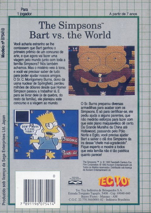 The Simpsons : Bart vs. the World - Dos