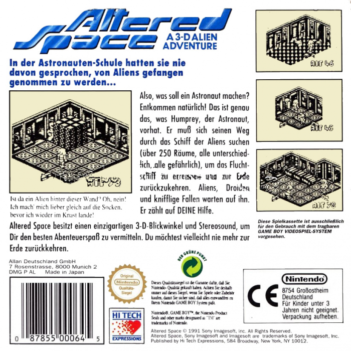 Altered Space: A 3-D Alien Adventure - Dos