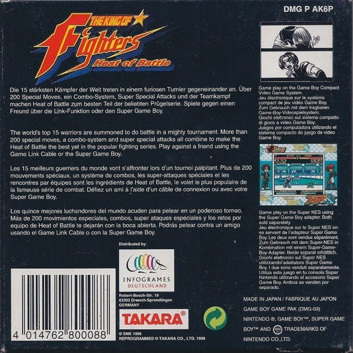 King Of Fighters, The - Heat Of Battle dos