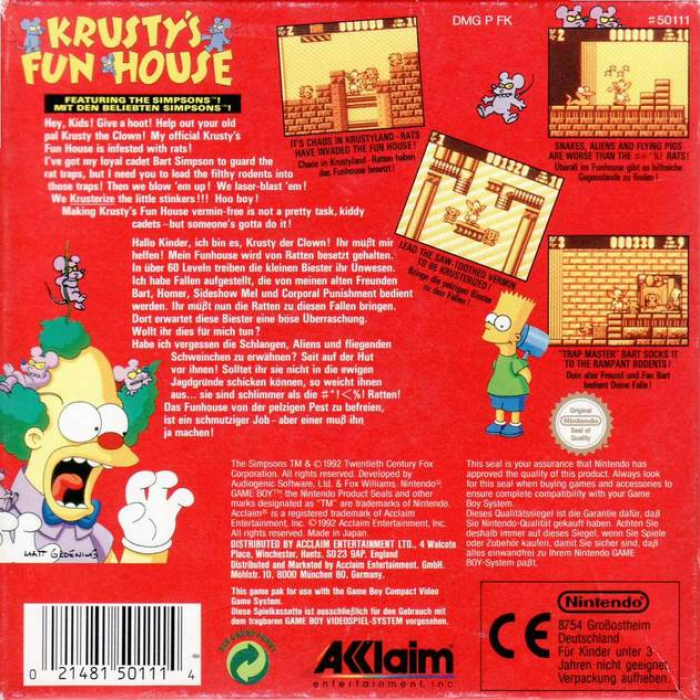 Krusty's Fun House - Dos