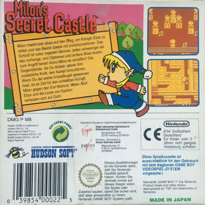 Milon's Secret Castle - Dos