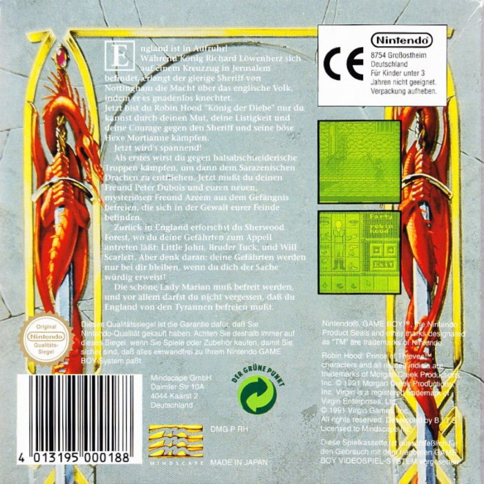 Robin Hood : Prince of Thieves dos