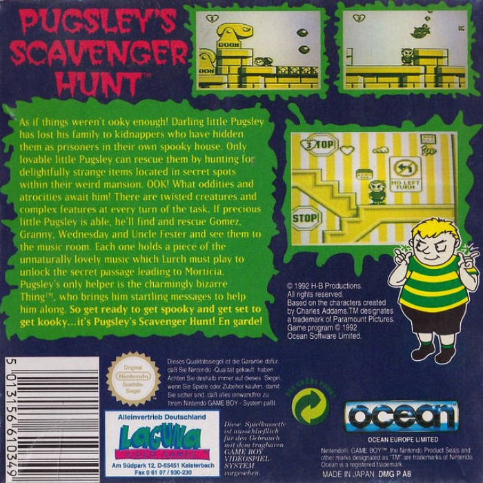 The Addams Family : Pugsley's Scavenger Hunt - Dos