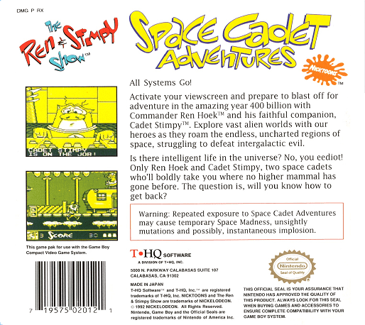 The Ren & Stimpy Show : Space Cadet Adventures - Dos