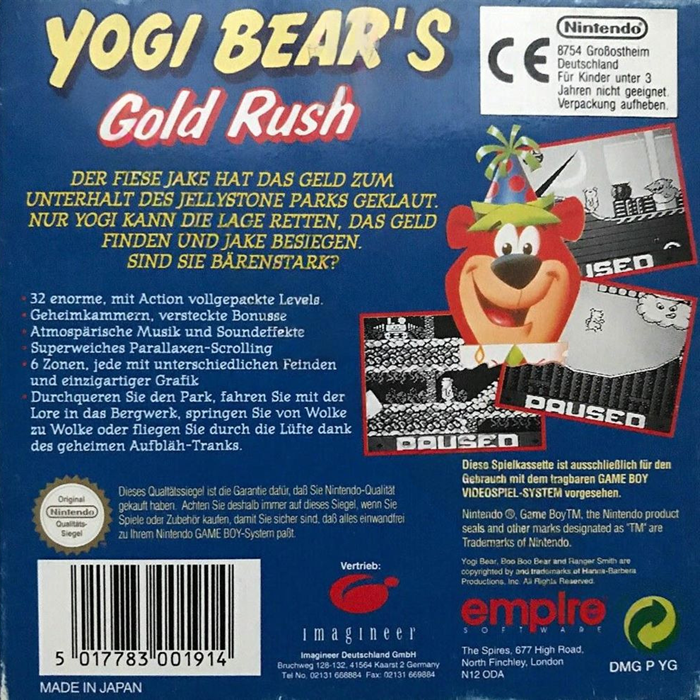 Yogi Bear in Yogi Bear's Goldrush dos