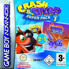 2 Games in 1 - Spyro - Season of Ice & Crash Bandicoot 2 - N-Tranced