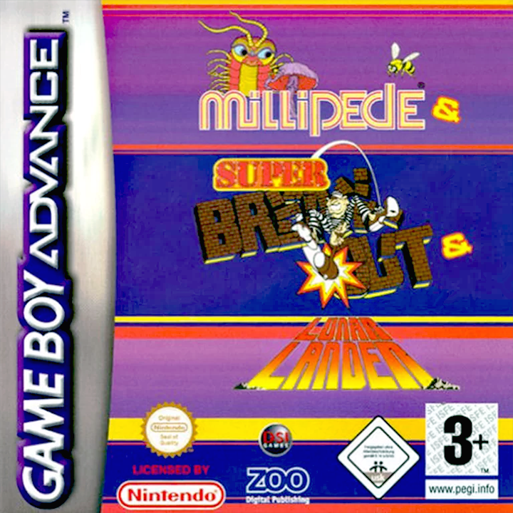 3 Games in One! : Super Breakout + Millipede + Lunar Lander