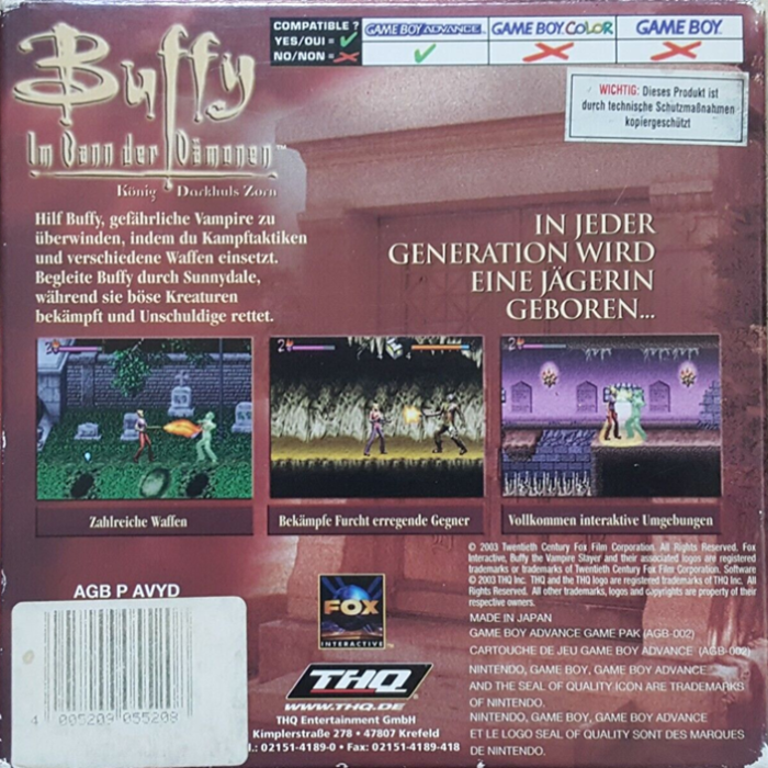 Buffy contre les Vampires : La Colère de Darkhul dos