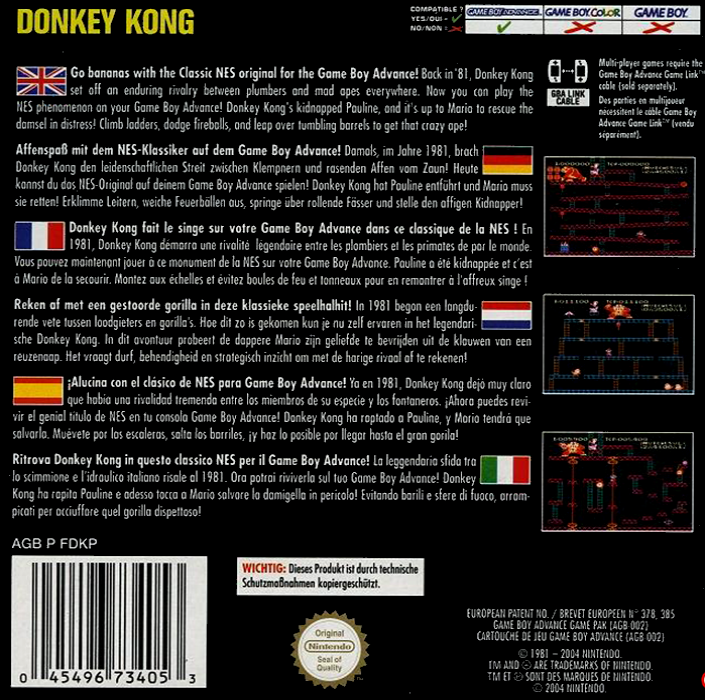 Classic NES Series : Donkey Kong - Dos