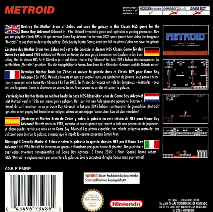 Classic NES Series : Metroid - Dos