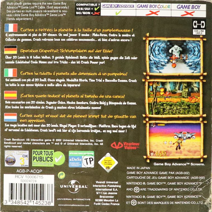 Crash Bandicoot : The Huge Adventure - Dos