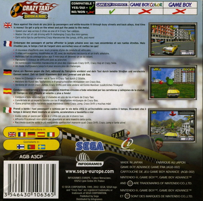 Crazy Taxi : Catch a Ride - Dos