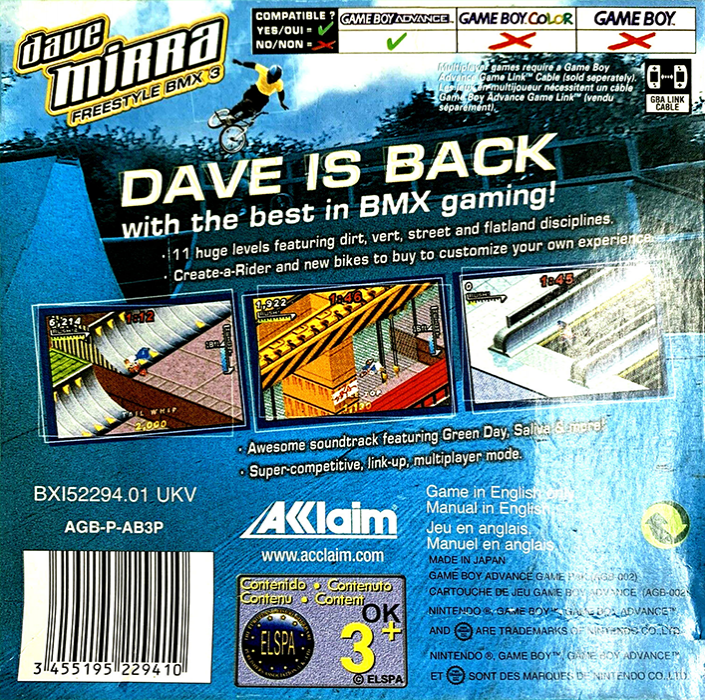 Dave Mirra Freestyle BMX 2 - Dos