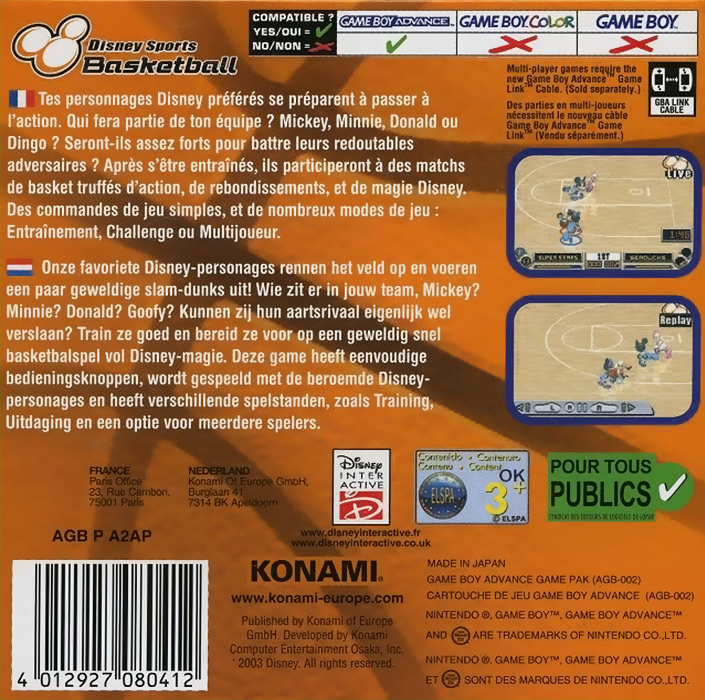 Disney Sports : Basketball - Dos