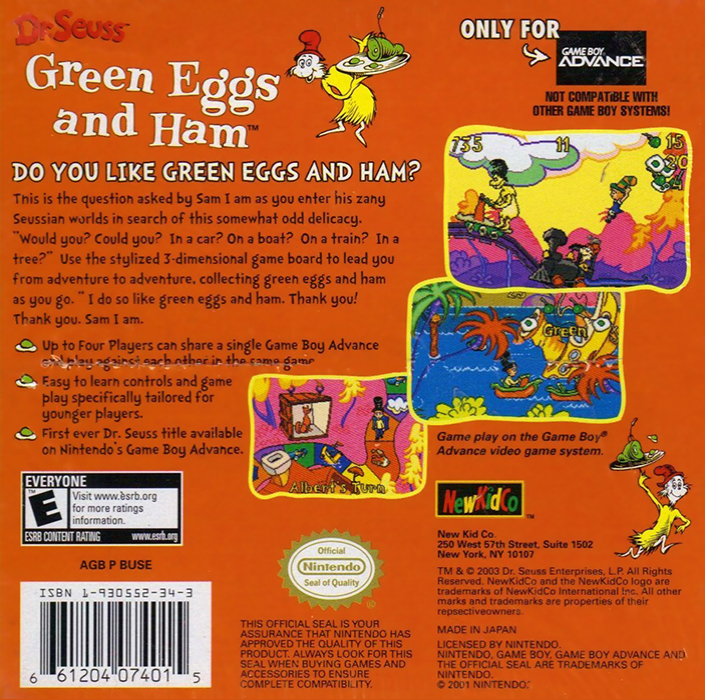 Dr. Seuss : Green Eggs and Ham - Dos