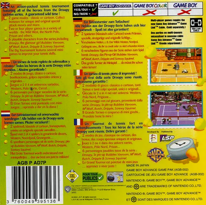 Droopy's Tennis Open - Dos