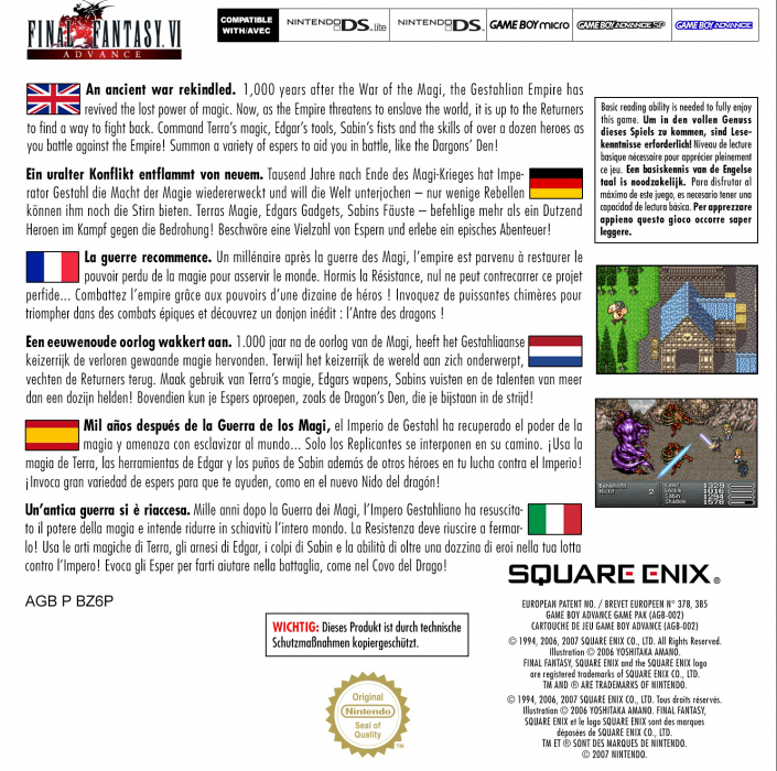 Final Fantasy IV Advance - Dos