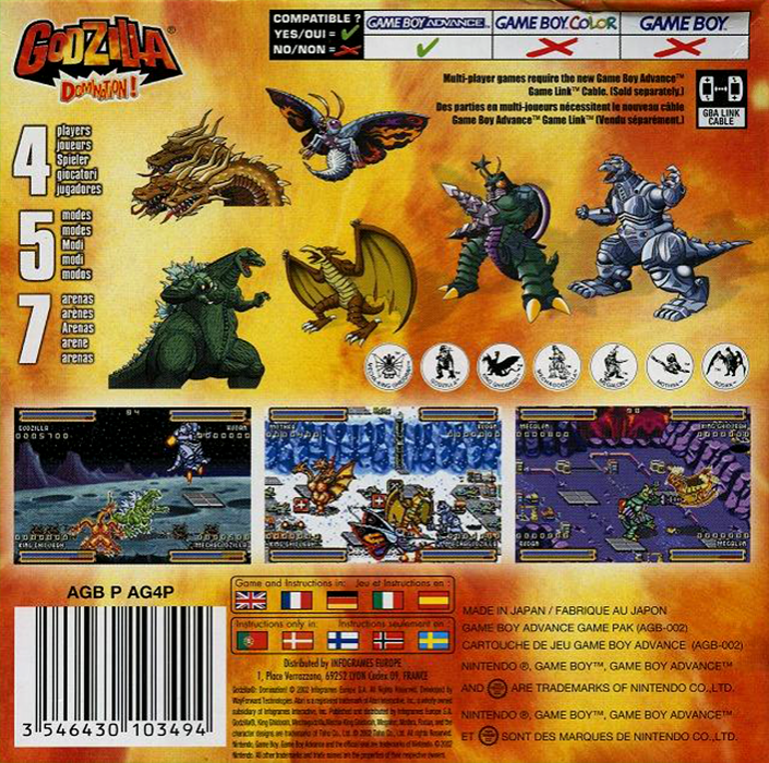 Godzilla : Domination ! dos